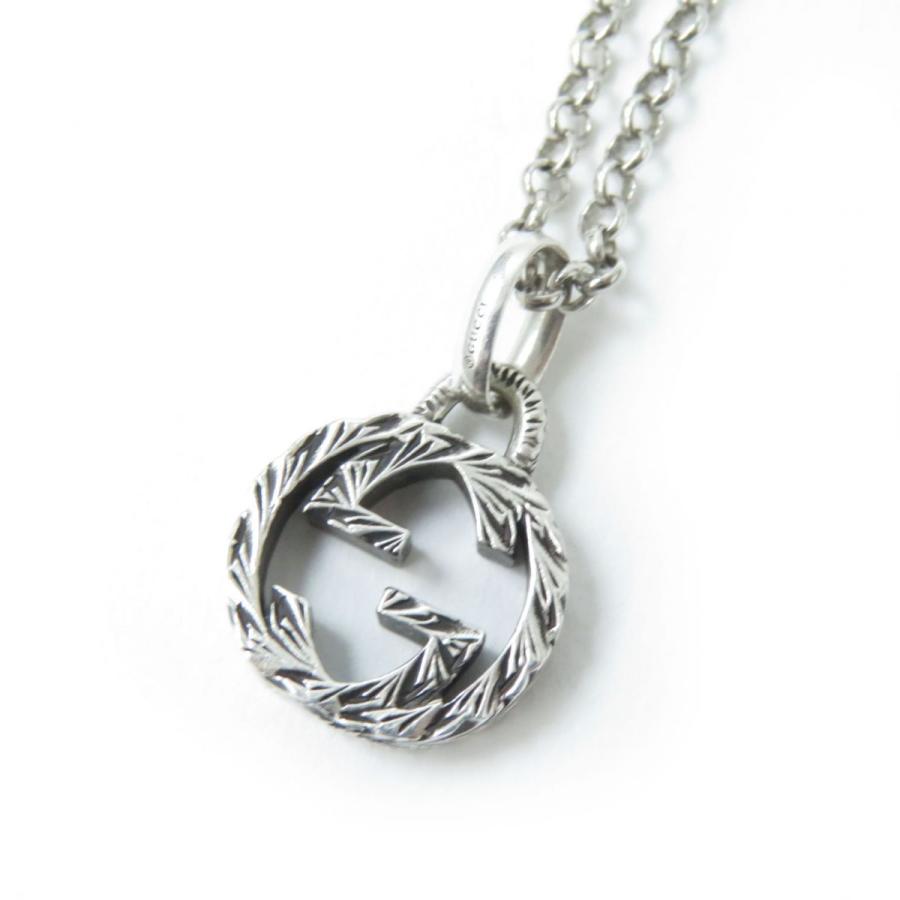 極美品】GUCCI アラベスク インターロッキングG ネックレス シルバー