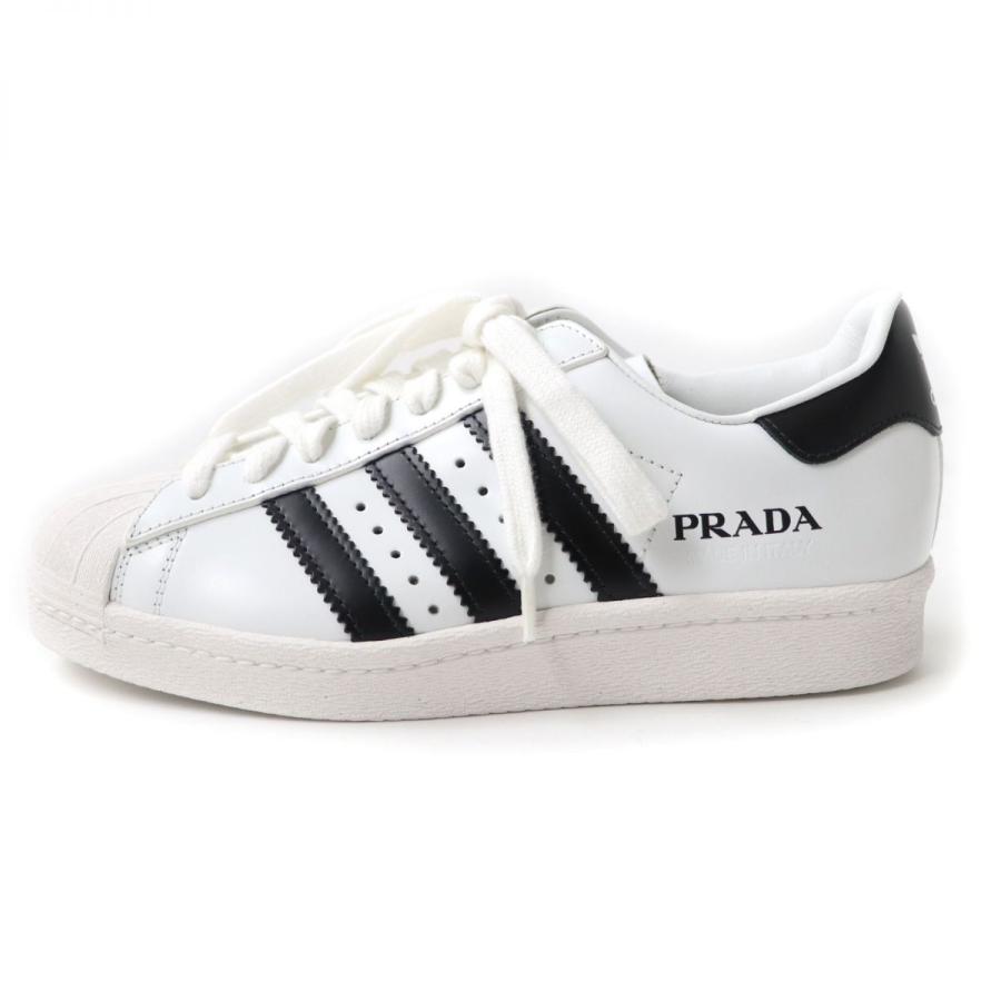 未使用品☆PRADA×adidas プラダ×アディダス 2EG321 SUPERSTAR スーパースター ローカット レザースニーカー ホワイト 22cm 伊製 保存袋付｜brand-td-store｜05