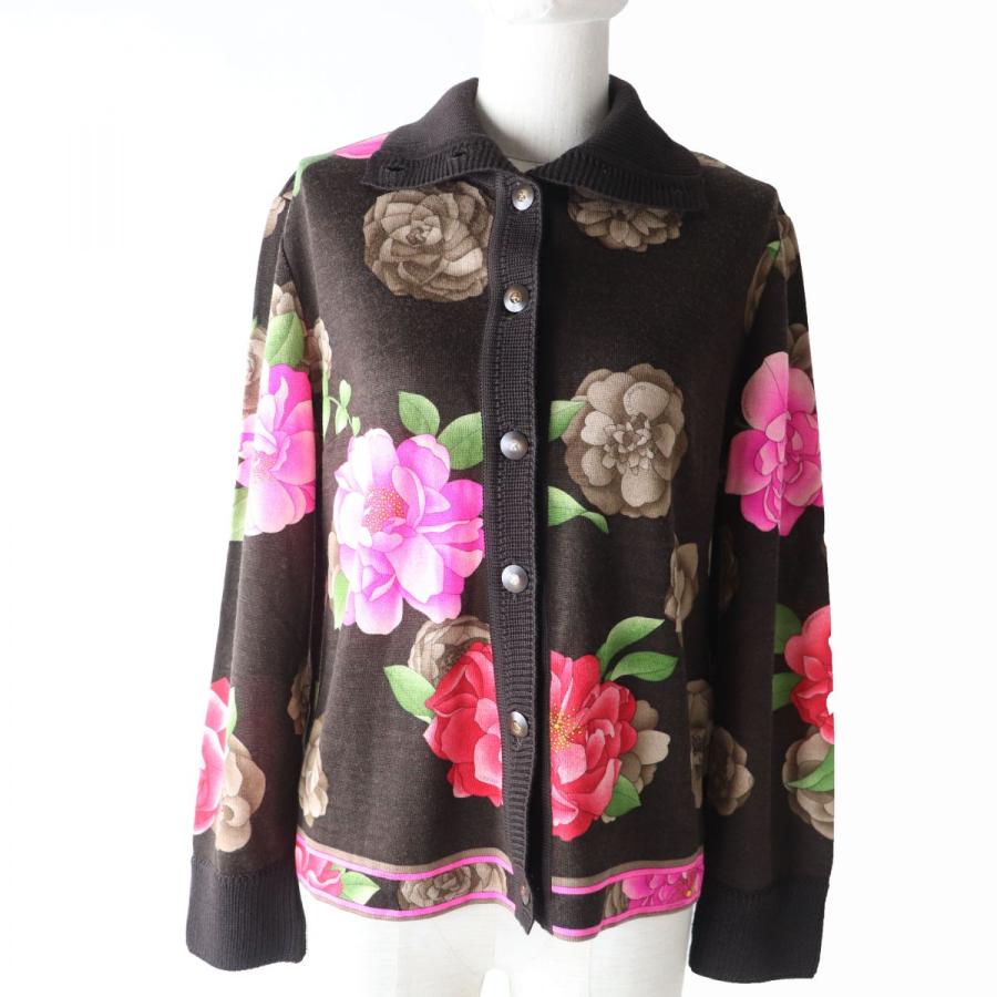 極美品☆正規品 LEONARD FASHION レオナール ファッション 0327714 花 