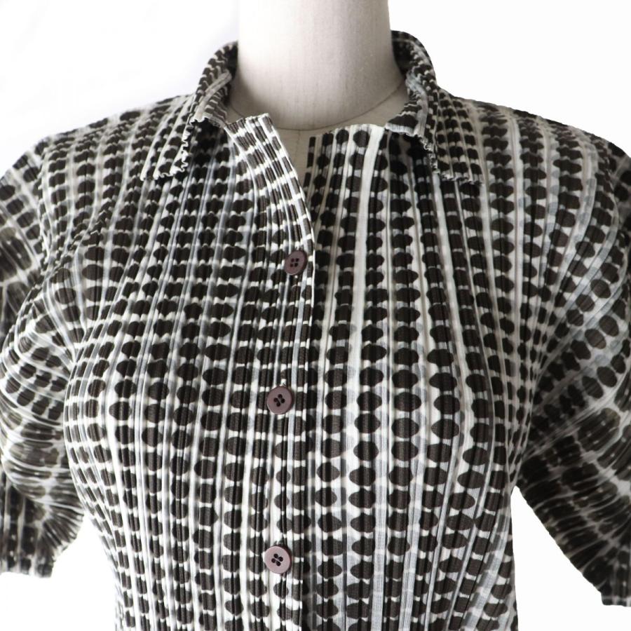 プリーツプリーズ イッセイミヤケ プリント総柄 メッシュ