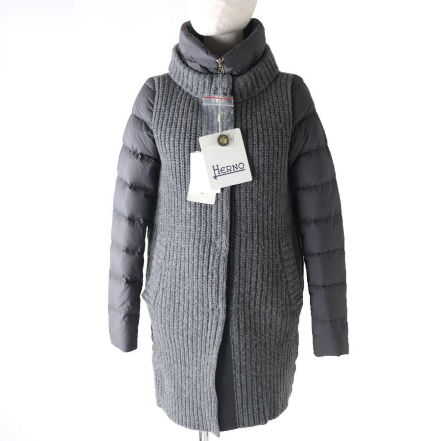美品☆定価236500円 正規品 HERNO ヘルノ PI0858D 18年 ニット切替 