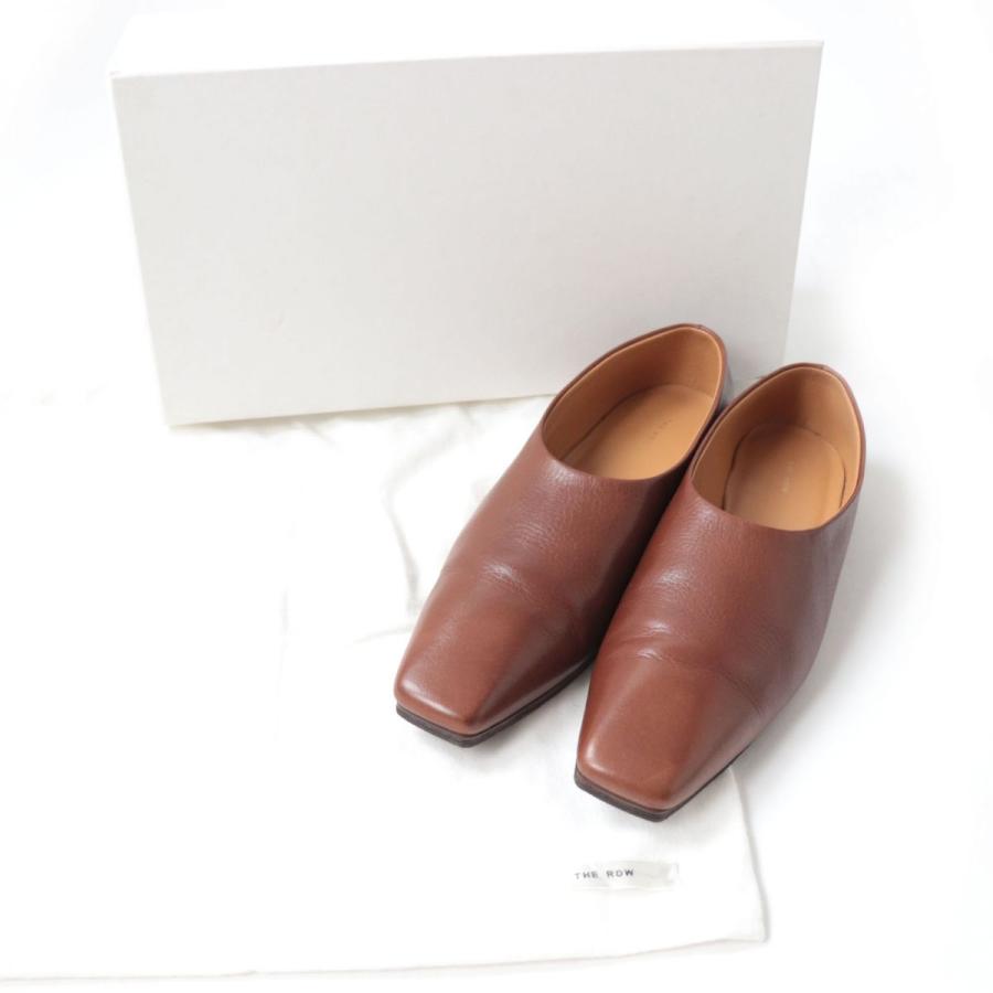 美品☆THE ROW ザ・ロウ SQUARE TOE PUMP スクエアトゥ レザー 美品☆THE ROW ザ・ロウ SQUARE TOE PUMP スクエアトゥ レザー
