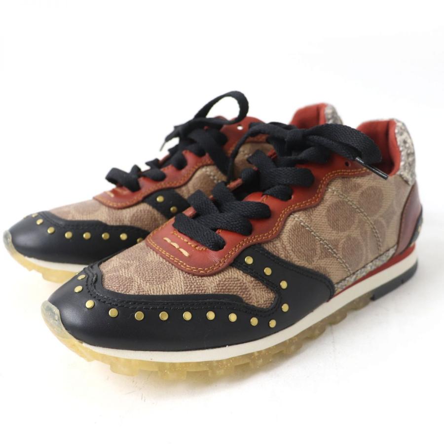 COACH 未使用品☆COACH コーチ C2762 シグネチャー柄 スタッズ付  