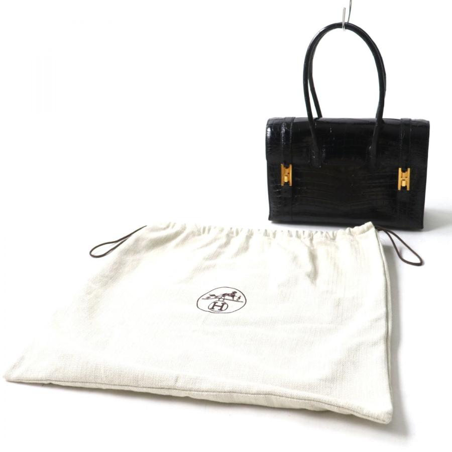 美品◎希少 HERMES エルメス ドラッグ 27 ニロティカス クロコダイル 