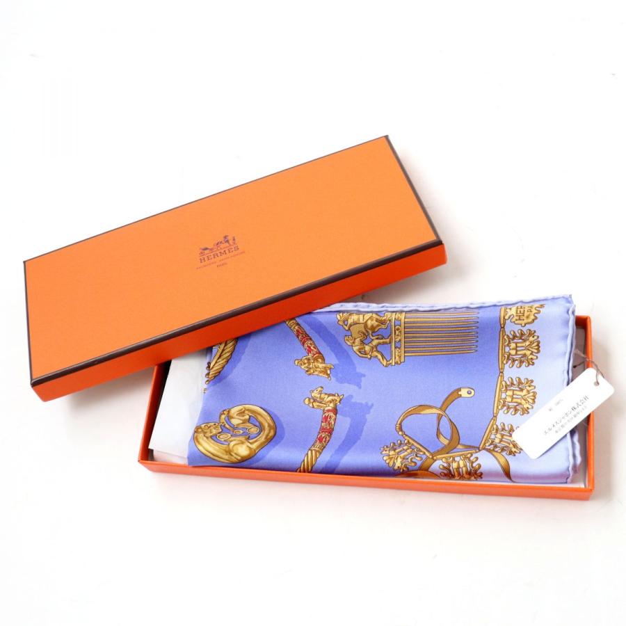 未使用品◎正規品 仏製 HERMES エルメス カレ45 LES CAVALIERS D'OR