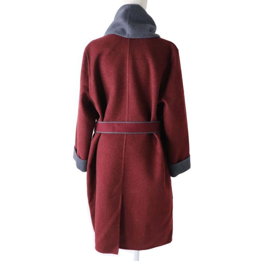 極美品 正規品 17年 エルメス レディース カシミヤ100 超ロング ラップコート ガウンコート 赤 灰 38 ハンガー ガーメント付き M03 St Greenヤフーショッピング店 通販 Yahoo ショッピング