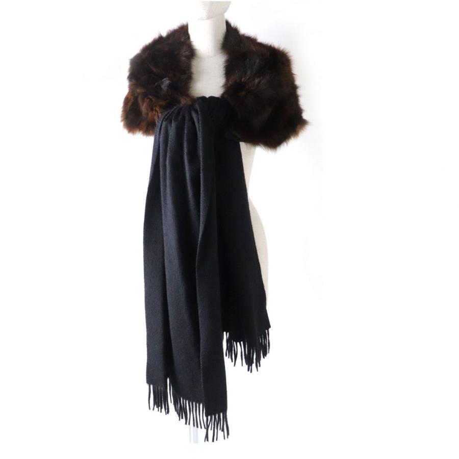 美品◎伊製 毛皮 FENDI フェンディ レディース フォックスファー×カシミヤ キャンディストール/ショール ブラウン×ブラック 裏シルク混 :m03-st20610-35502:GREENヤフーショッピング店 - 通販 - Yahoo!ショッピング