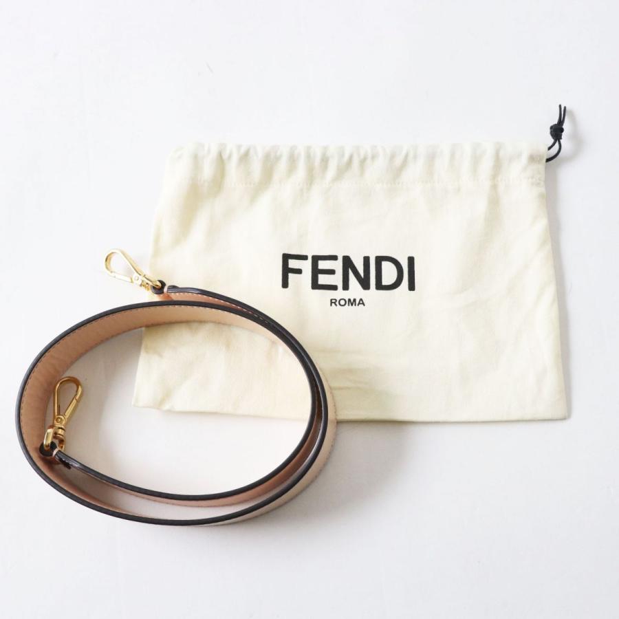 美品◎FENDI フェンディ バッグ用 ショルダーストラップ ピンクベージュ×ゴールド金具 4cm×90cm 保管袋付き｜brand-td-store｜02