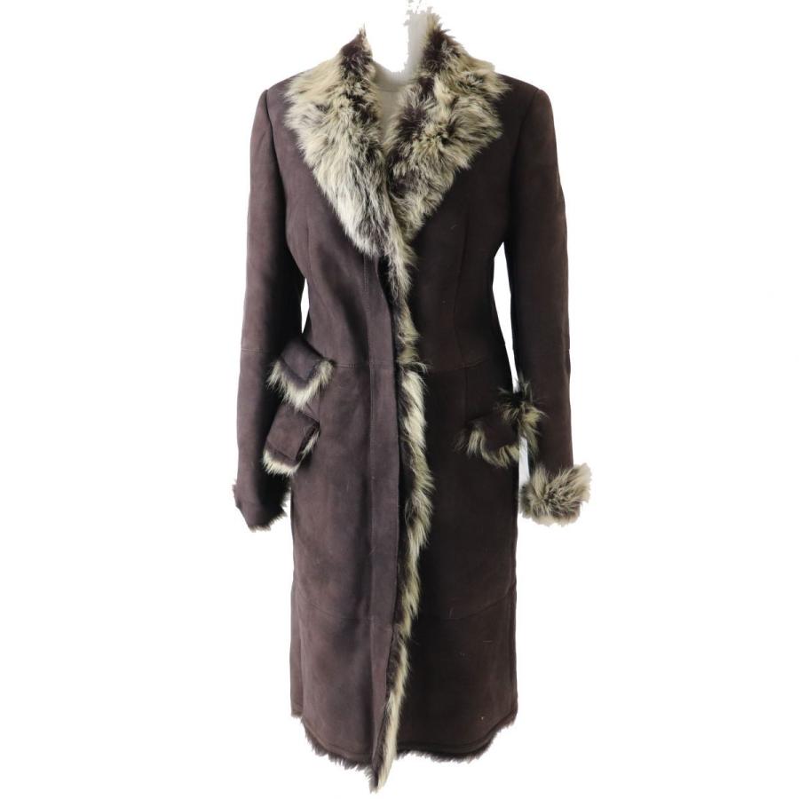 毛皮◎GUCCI グッチ レディース ロゴボタン付き ダブルフェイス 超