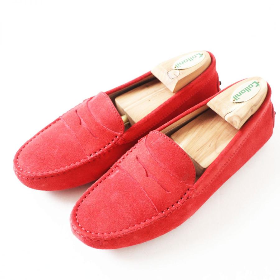 美品◎イタリア製 TODS トッズ レディース スウェードレザー コイン 