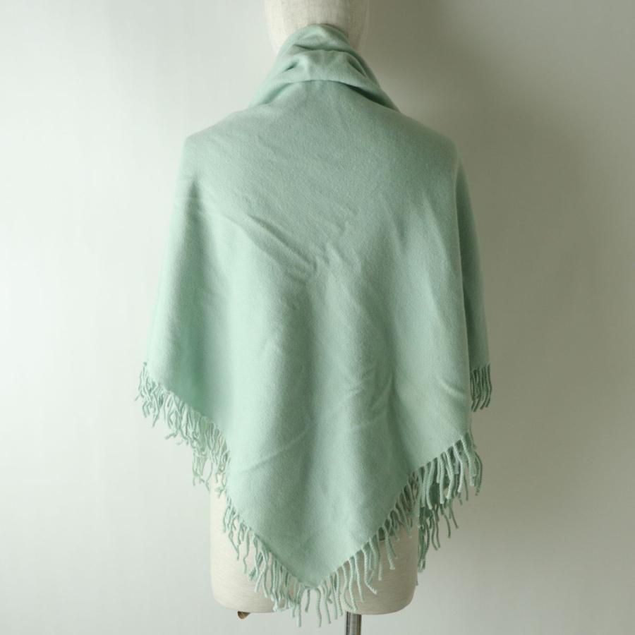 美品◎人気♪ HERMES エルメス カシミヤ100％ 木馬×ロゴ刺繍入り 大判 