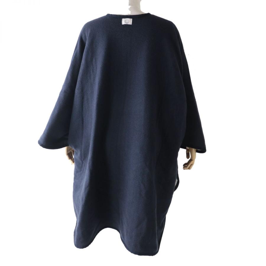 新品HERMES エルメスポンチョリバーシブルウールカシミアネイビー