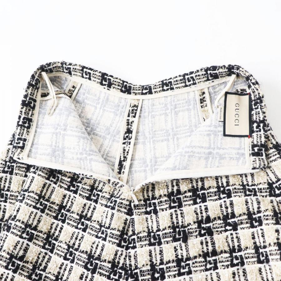 極美品◎正規品 21AW GUCCI グッチ 652126 レディース ツイード Gロゴ  