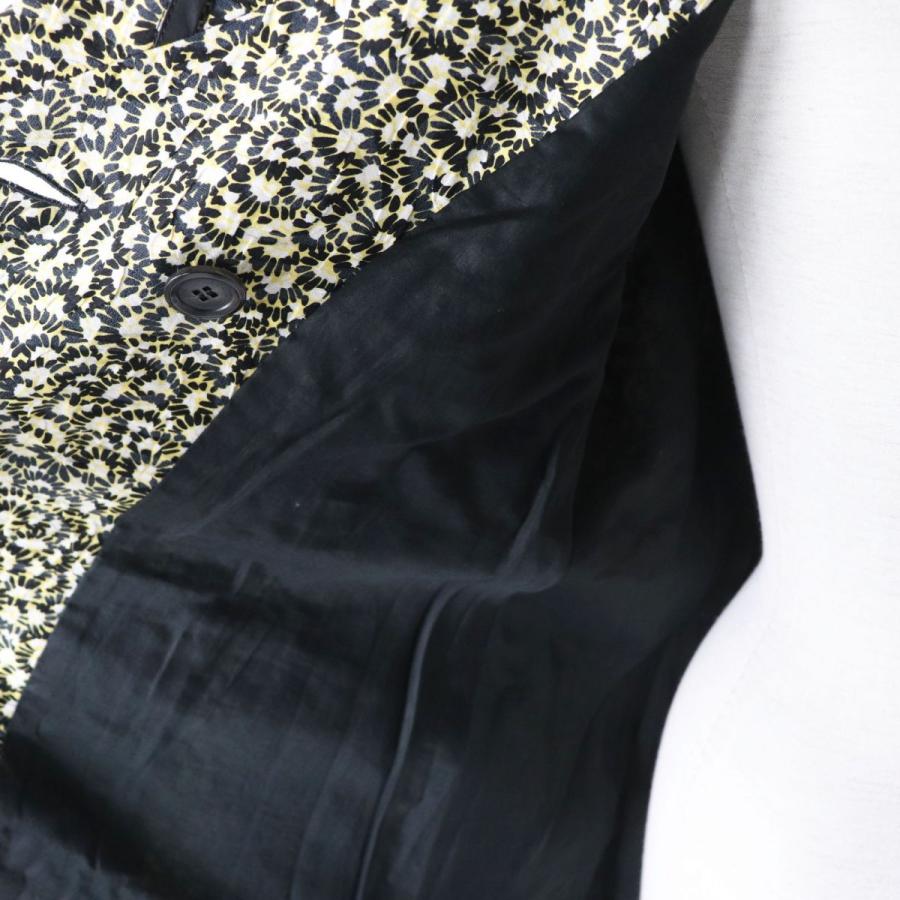 LOUIS VUITTON レディース シルク混 ダブルブレストコート花柄38