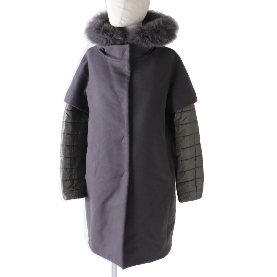 美品◎正規品 イタリア製 HERNO ヘルノ レディース ブルーフォックス