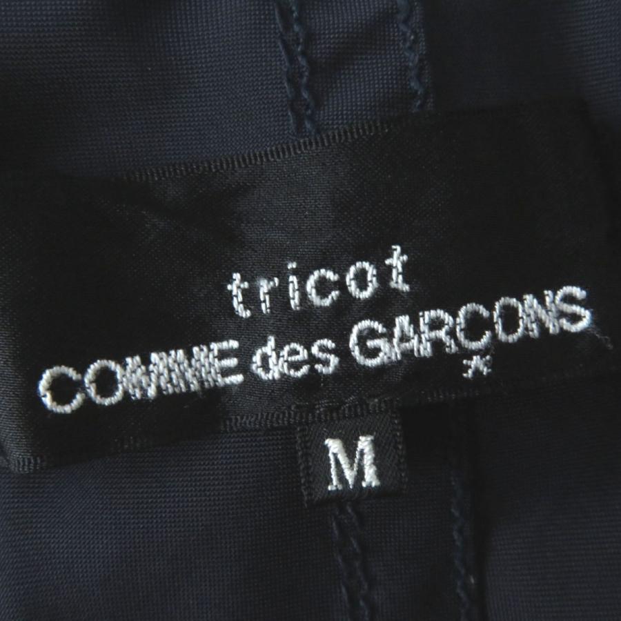 美品◎正規 日本製 tricot COMME des GARCONS トリコ コムデギャルソン TF-O003 カットオフ デザイン 半袖 ワンピース／ドレス ネイビー M｜brand-td-store｜05