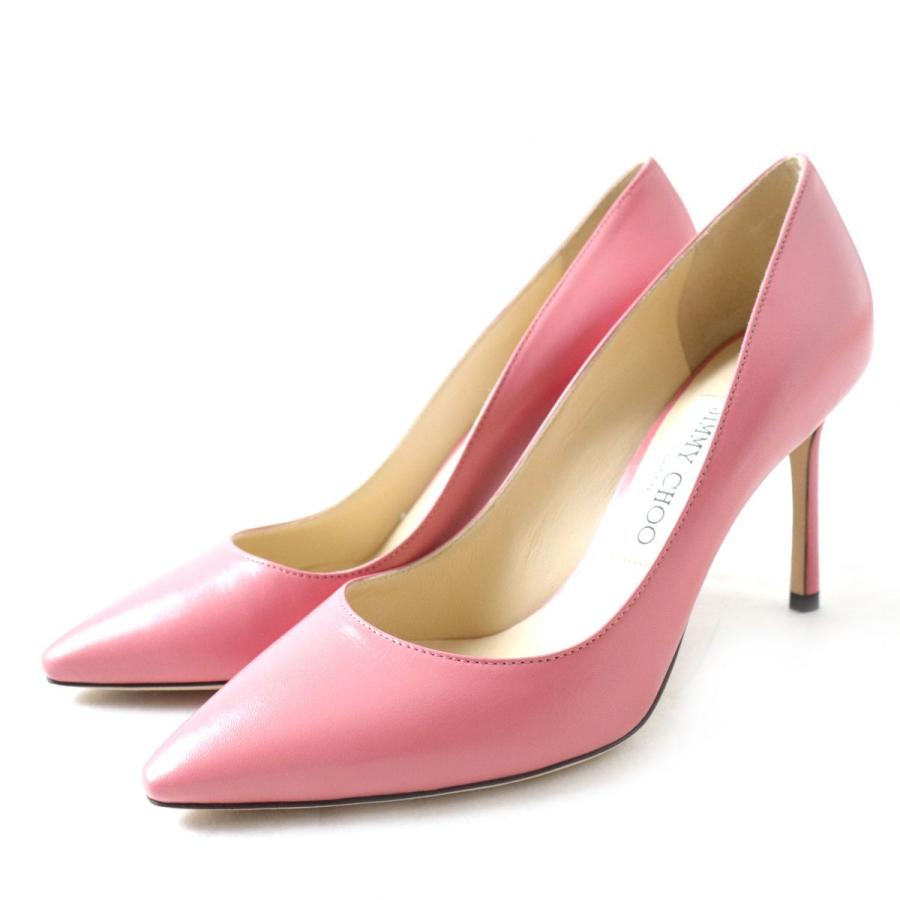 未使用品◎伊製 JIMMY CHOO ジミーチュウ ROMY85 キッドレザー ポイン 