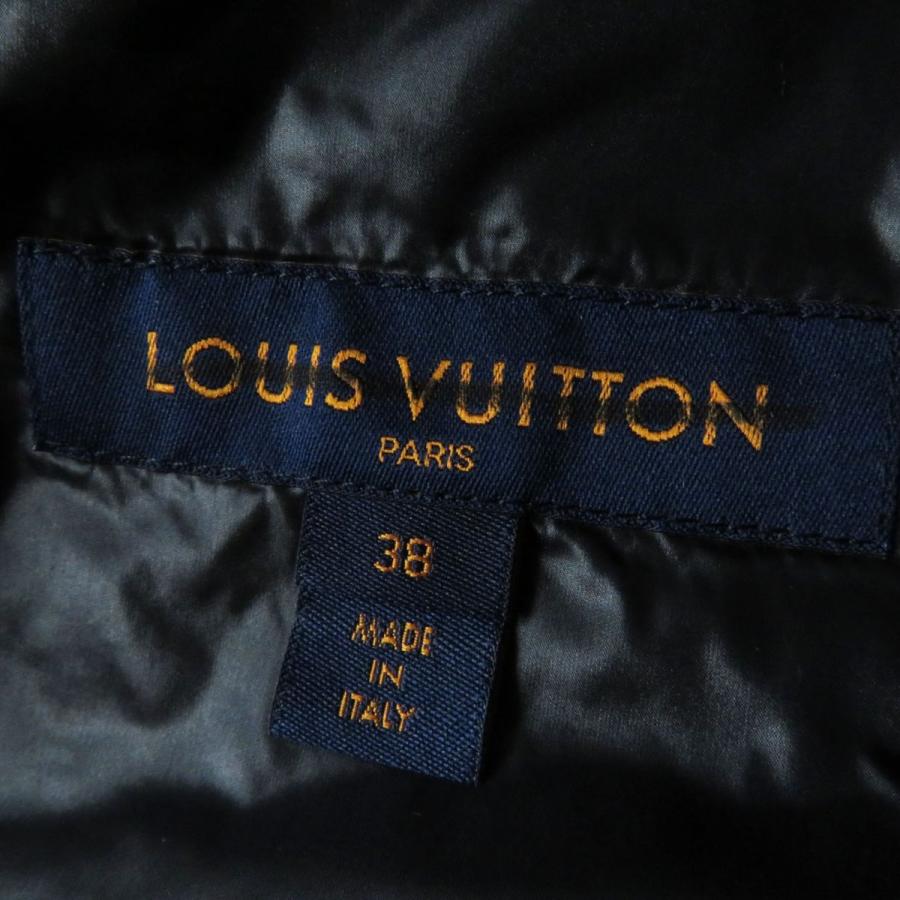 極美品◎正規品 イタリア製 LOUIS VUITTON ルイヴィトン FEJA77ASQ レディース ショートダウンフィルジャケット／ブルゾン ブラック 38｜brand-td-store｜09