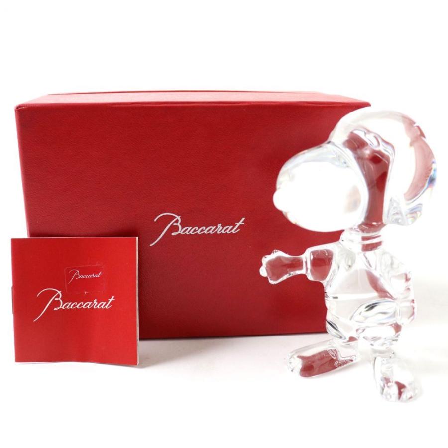 極美品 Baccarat バカラ スヌーピー クリスタル ガラス オブジェ 置物 極美品◎フランス製 Baccarat バカラ SNOOPY スヌーピー クリスタル