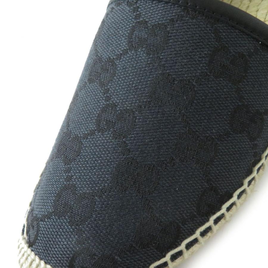 新品レベル☆グッチGGキャンバスフラットシューズ箱・保存袋付き36