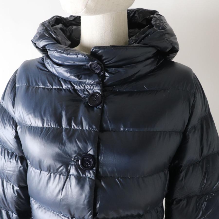 良品◎18AW HERNO ヘルノ PI0052G-12017-9200 ツイード切替 ロゴ 