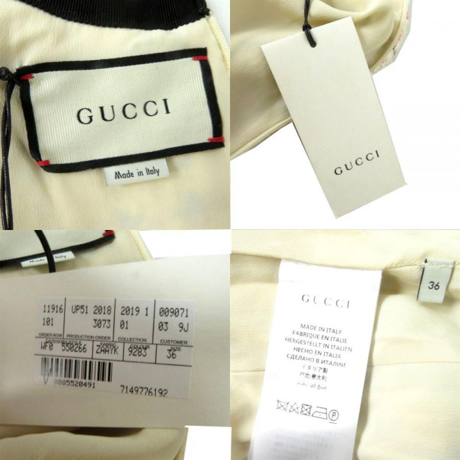 未使用品 正規品 18年 Gucci グッチ レディース 花 リボン付き ノースリーブ ツイード ワンピース 白 ピンク系 36 タグ付き M24 St Greenヤフーショッピング店 通販 Yahoo ショッピング