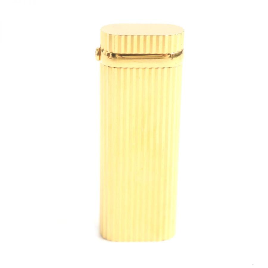 Cartier 美品▽Cartier カルティエ オーバル 新型 ストライプ柄 1P 
