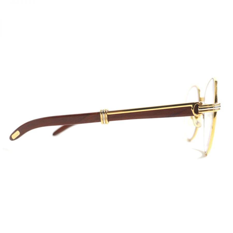 Cartier 良品▽Cartier カルティエ ウッドテンプル ロゴ金具付き Cartier 良品▽Cartier カルティエ ウッドテンプル ロゴ金具付き