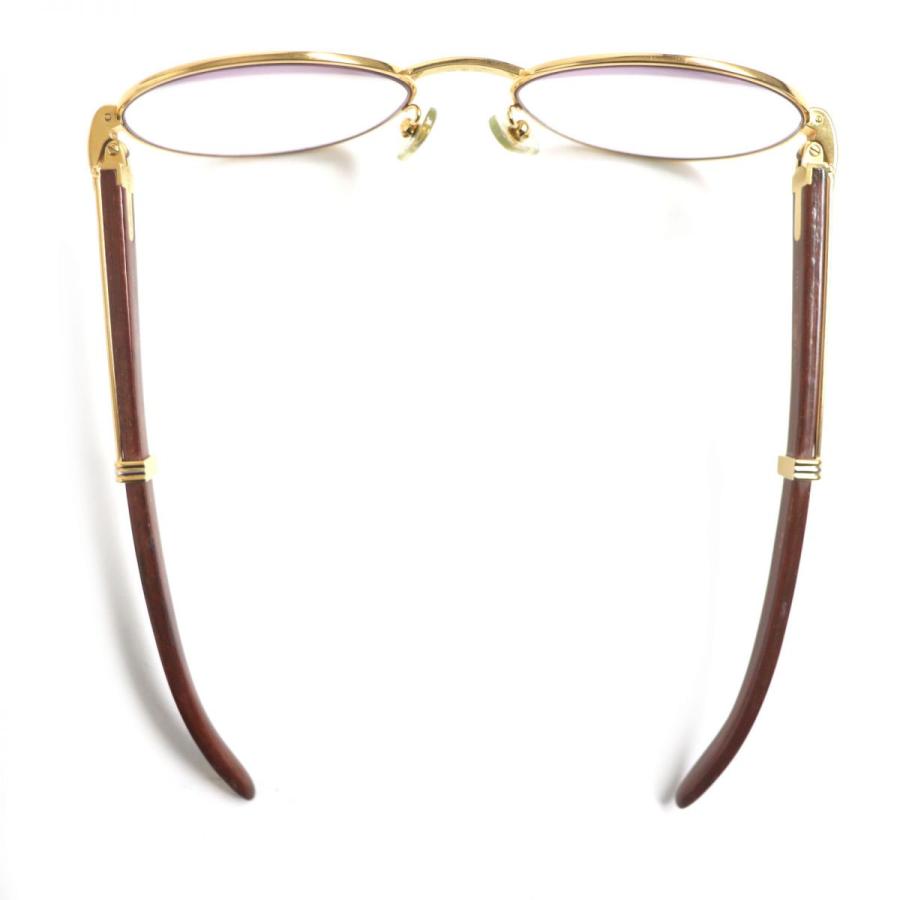 Cartier 良品▽Cartier カルティエ ウッドテンプル ロゴ金具付き Cartier 良品▽Cartier カルティエ ウッドテンプル ロゴ金具付き