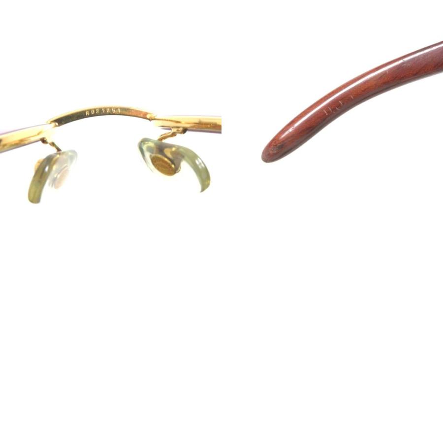 Cartier 良品▽Cartier カルティエ ウッドテンプル ロゴ金具付き Cartier 良品▽Cartier カルティエ ウッドテンプル ロゴ金具付き