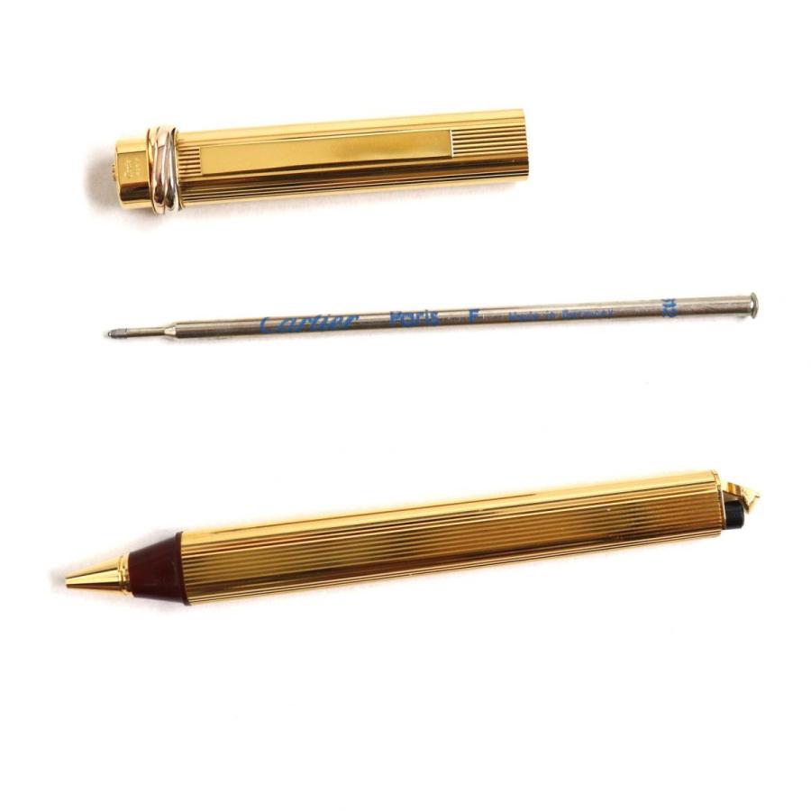 Cartier カルティエ トリニティ ゴールド ストライプ柄 万年筆-
