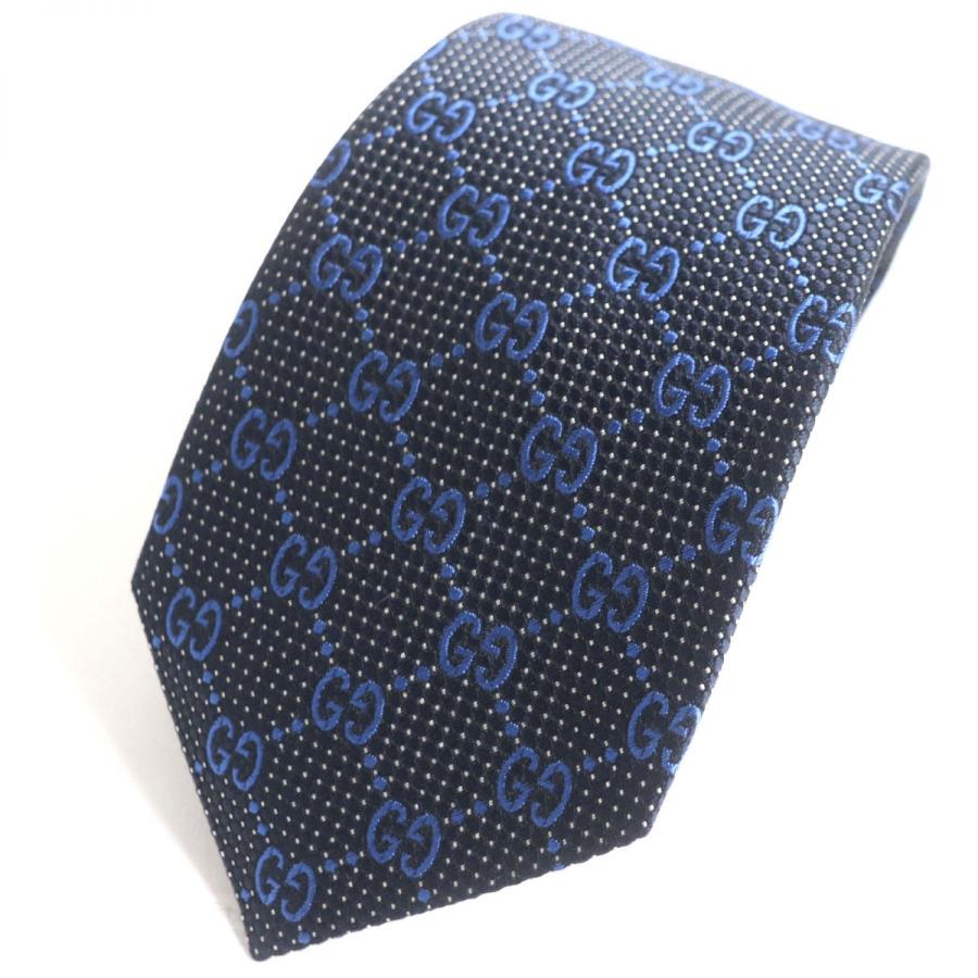 極美品▽GUCCI グッチ 408865 4E002 4069 クラヴァット GG柄 シルク100 