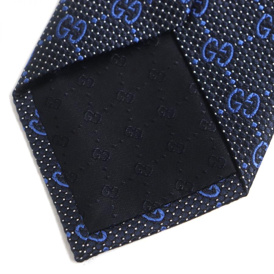 極美品▽GUCCI グッチ 408865 4E002 4069 クラヴァット GG柄 シルク100 