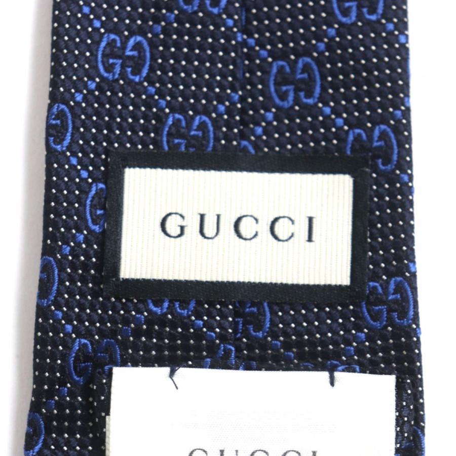 極美品▽GUCCI グッチ 408865 4E002 4069 クラヴァット GG柄 シルク100 