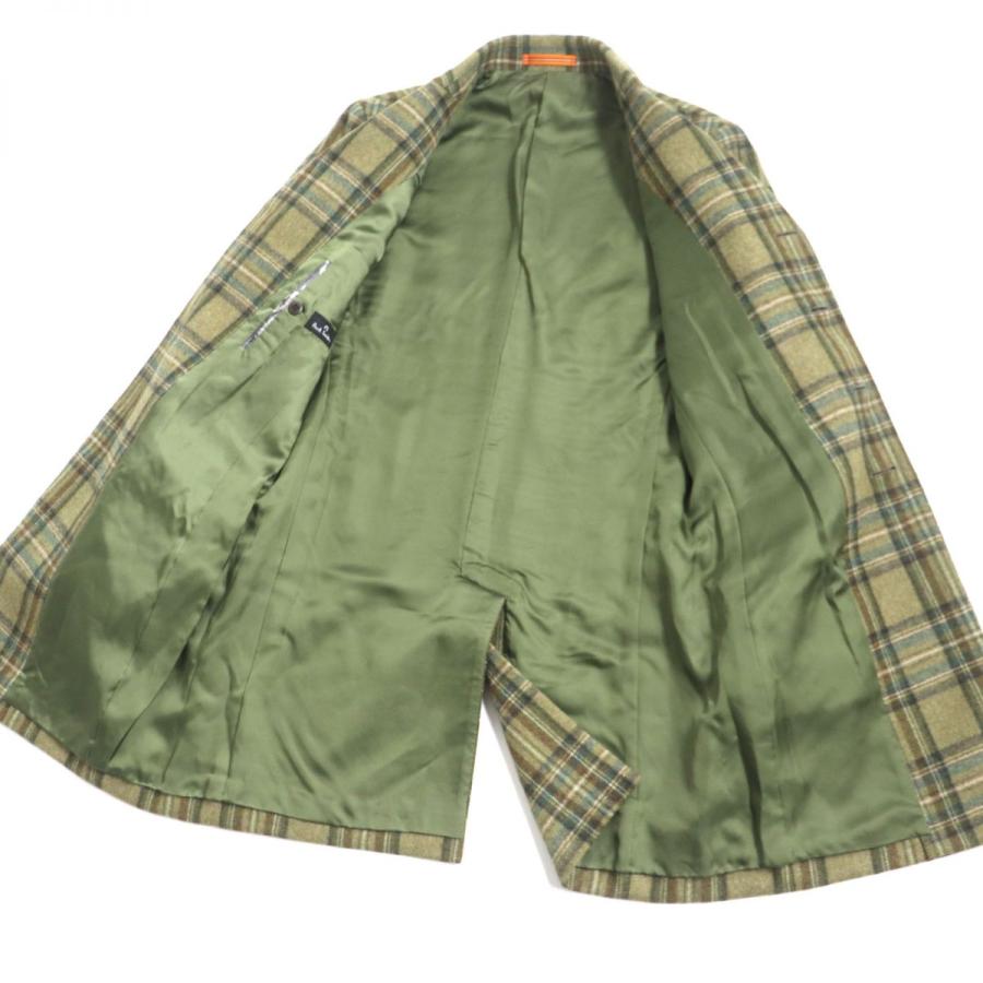 極美品▽PS Paul Smith ポールスミス 552J チェック柄 ウール100 