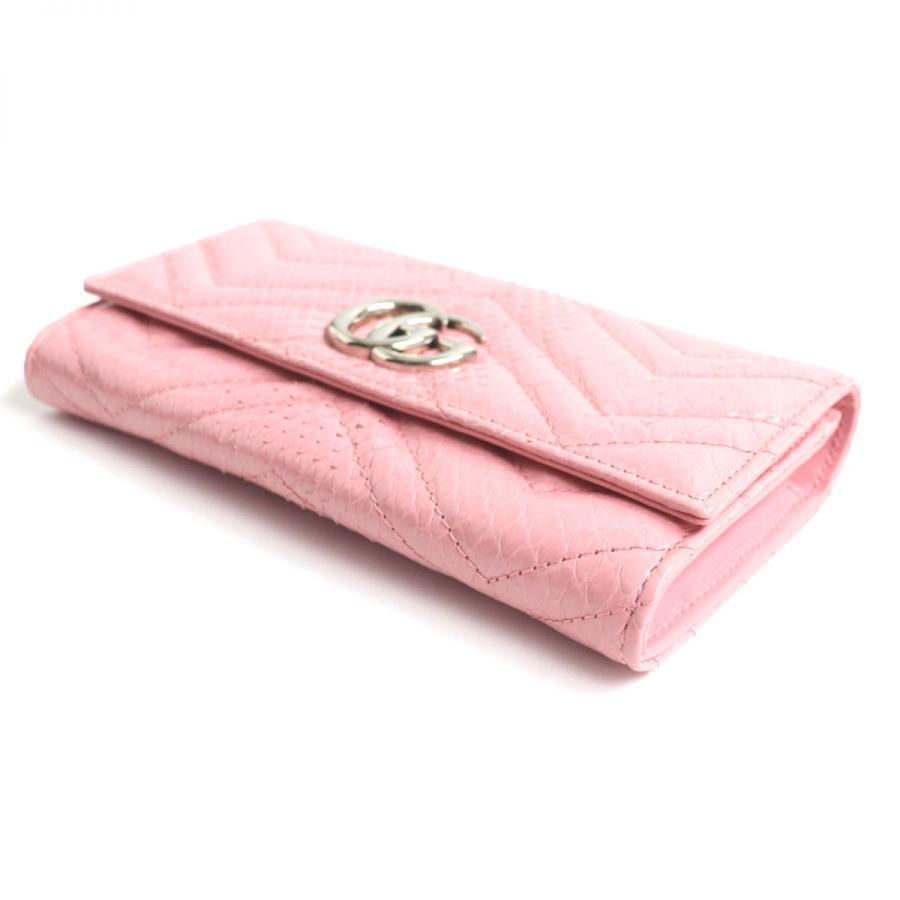 美品▽GUCCI グッチ 443436 GGマーモント パイソンレザー 