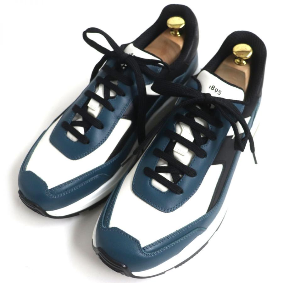 未使用品▽BERLUTI ベルルッティ パルス レザー×キャンバス スニーカー 
