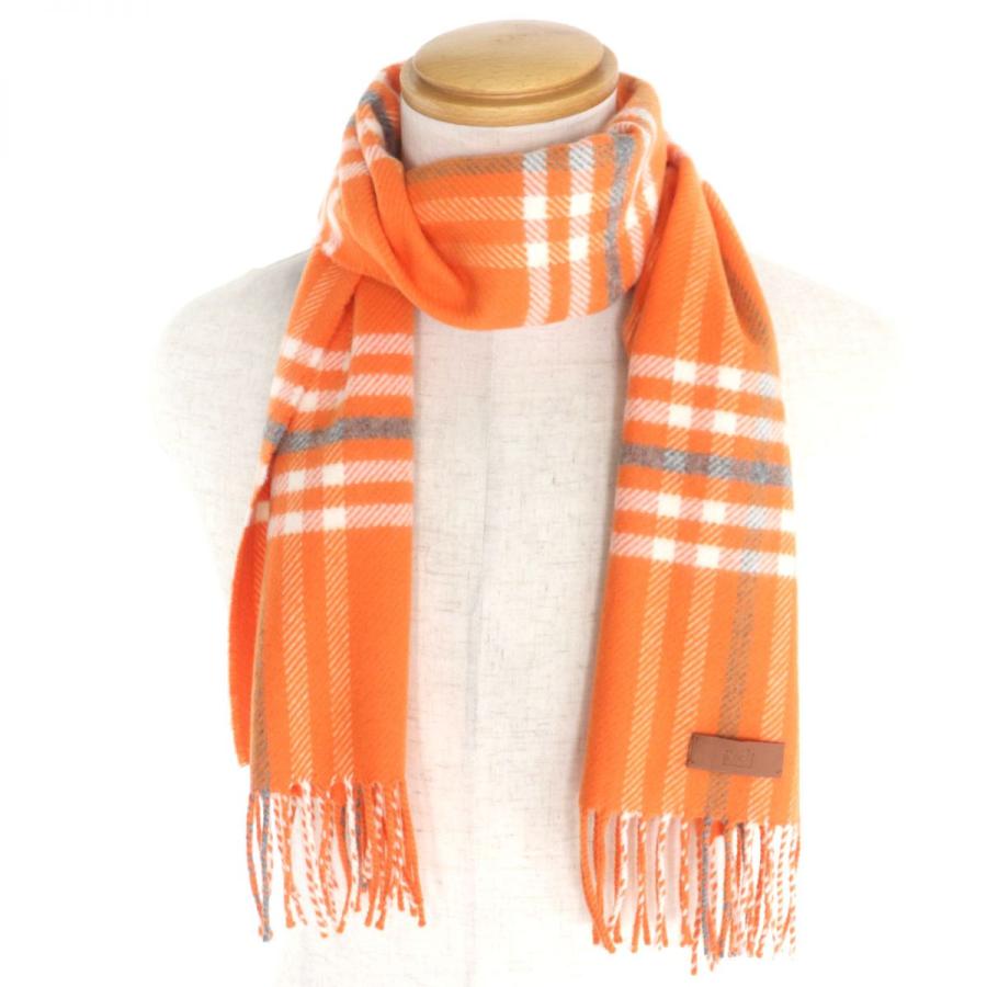 ❤お得なお品❤クリーニング済み カシミヤマフラー チェック