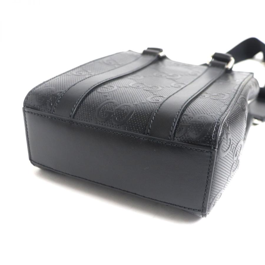 美品▽GUCCI グッチ 696010 GGエンボス 2WAY レザー ミニトートバッグ 