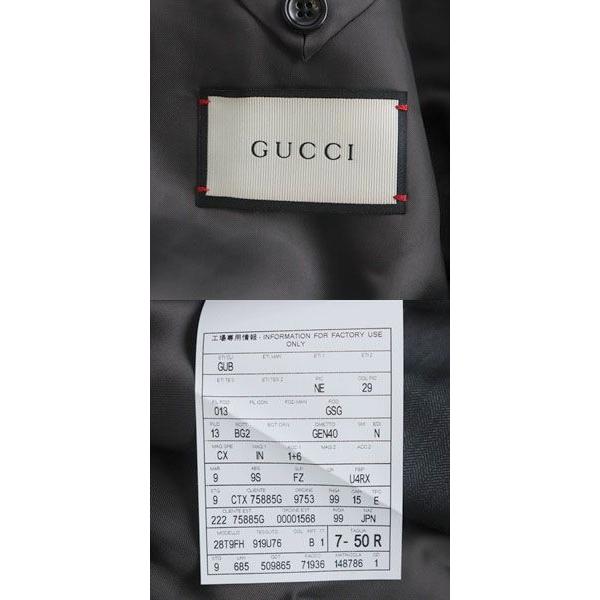 GUCCI シングルスーツ グレーストライプ