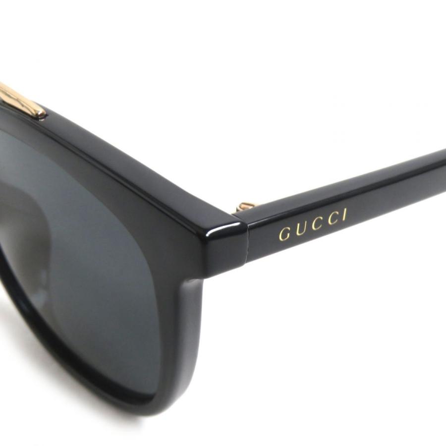 未使用品▽GUCCI グッチ GG0403SA 001 ツーブリッジ ロゴ入り