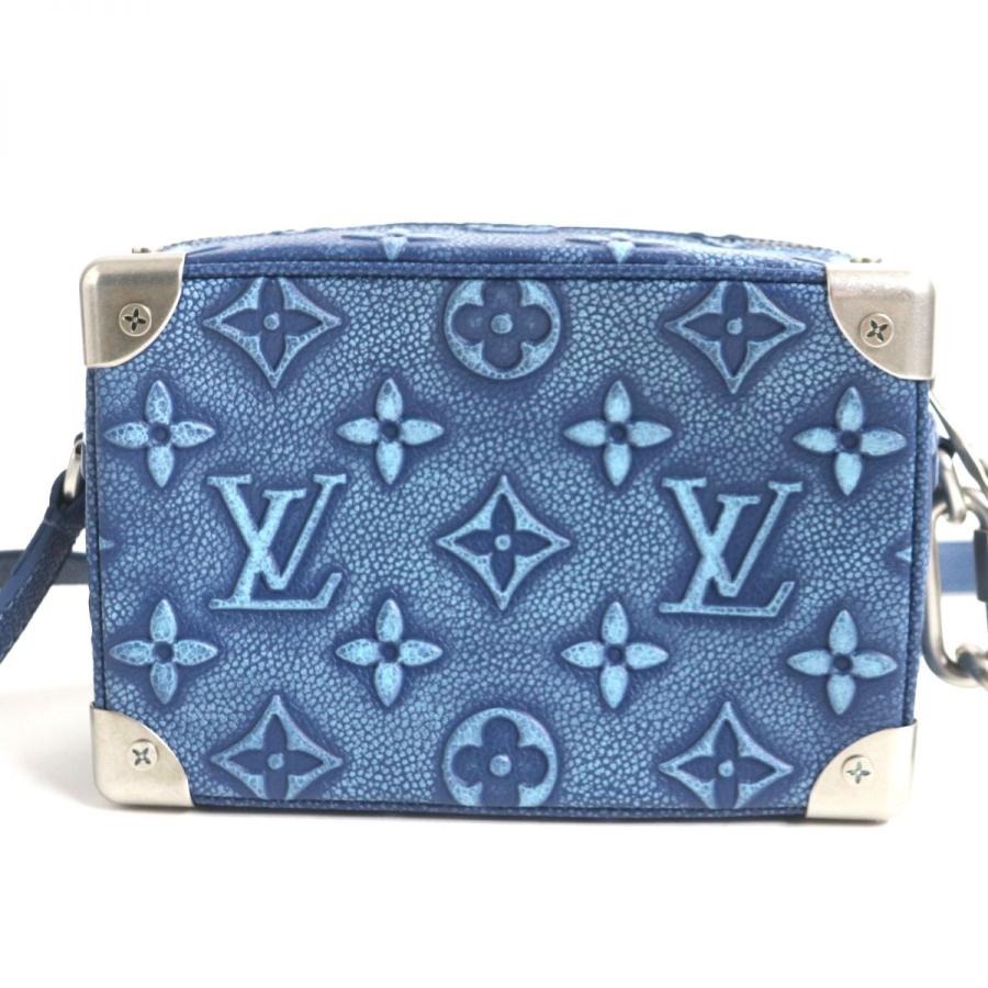 未使用▼LOUIS VUITTON ルイヴィトン M21368 ミニ ソフトトランク モノグラム レザーエンボス ショルダーバッグ デニムブルー 仏製 メンズ｜brand-td-store｜03