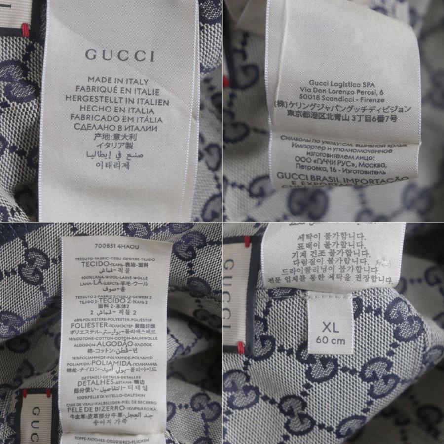 極美品▽GUCCI グッチ 700851 GG×ホースビット レザー使い