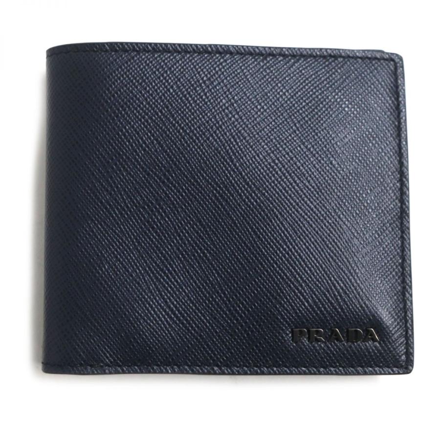 PRADA 未使用品▽PRADA プラダ 2MO912 ロゴ金具付 サフィアーノレザー 