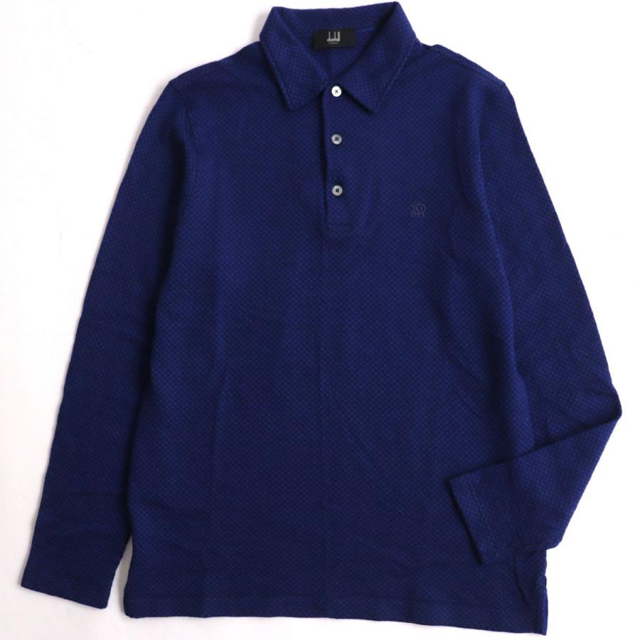 美品▽dunhill ダンヒル ロゴ入りシェルボタン ロゴ刺繍入り 市松模様 