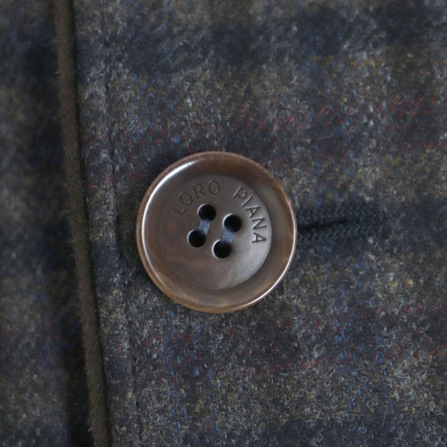 Loro Piana 未使用品▽Loro ロロピアーナ チェック柄 レザー使い Loro Piana 未使用品▽Loro ロロピアーナ チェック柄 レザー使い