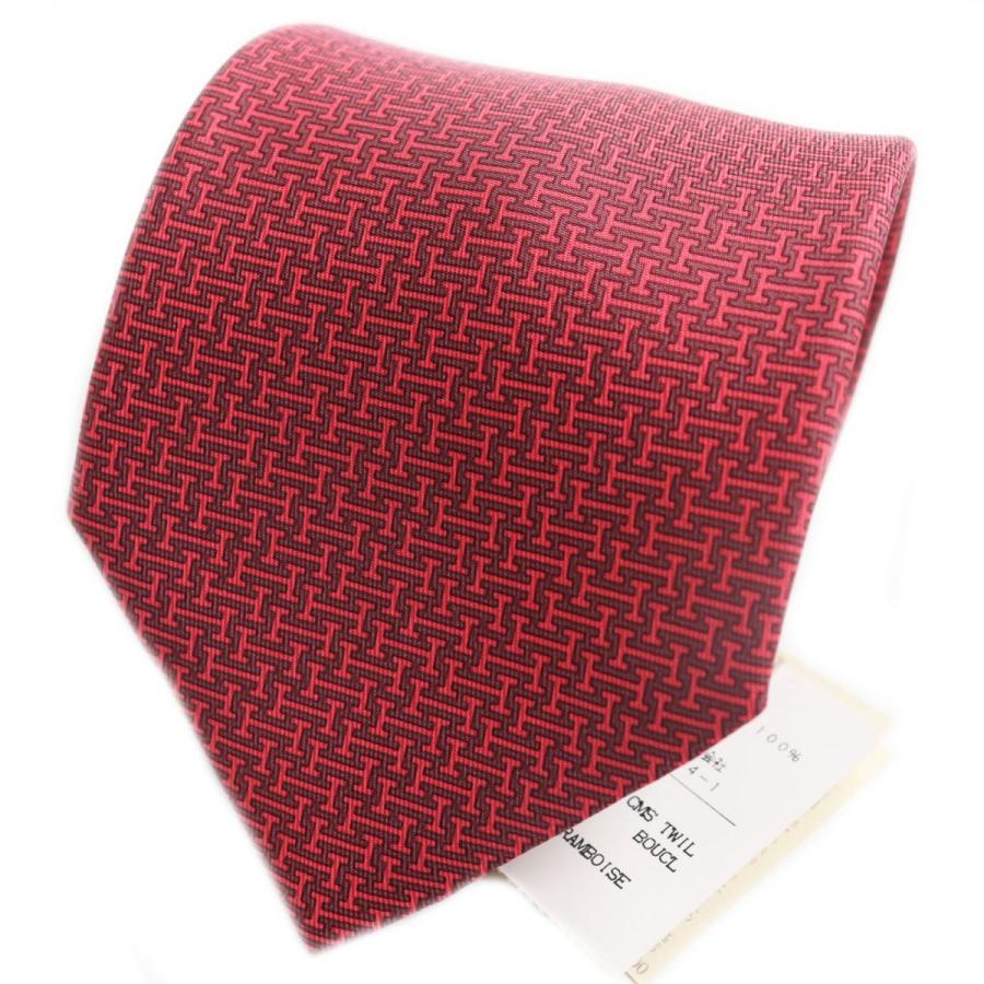 未使用品●HERMES エルメス CRAVATE9 1 CMS TWILL 5468FA シルク100％ H柄 ネクタイ BORDEAUX/FRAMBOISE フランス製 箱付き メンズ 未使用品○HERMES エルメス CRAVATE9 1 CMS TWILL 5468FA シルク100
