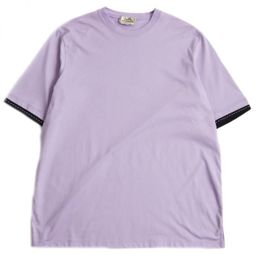 極美品○23SS HERMES エルメス ステッチデザイン クルーネック 半袖T 
