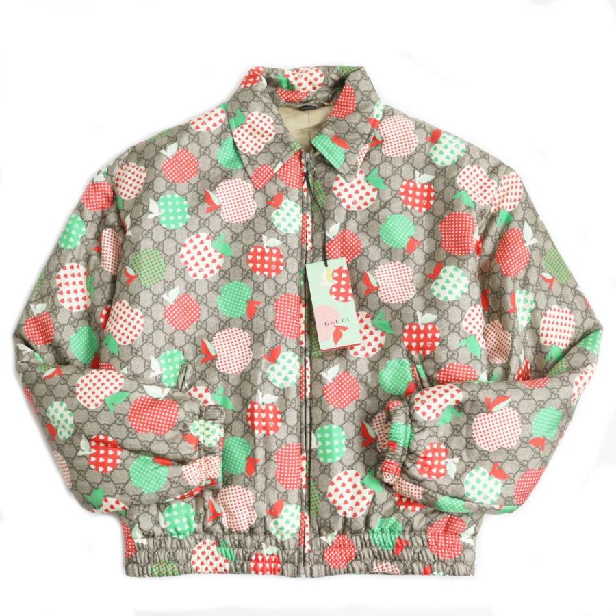 GUCCI 未使用品○2021年製 グッチ 663648 GGアップル 中綿入り ジップ 