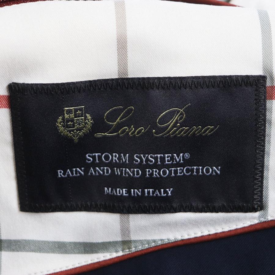 美品○Loro piana ロロピアーナ STORM SYSTEM カシミヤ混 襟シカ革 裏 